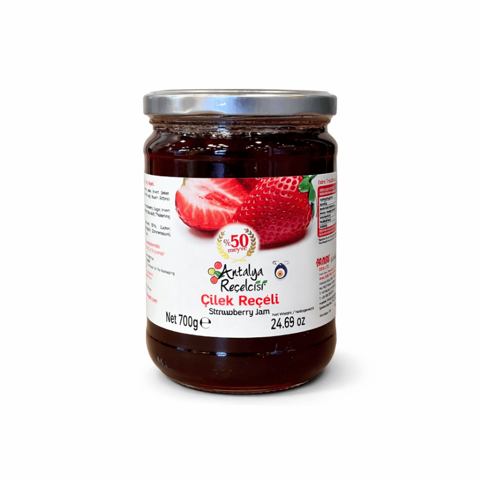 Antalya Reçelcisi Çilek Reçeli / Strawberry Jam – 700 g Antalya Reçelcisi Çilek Reçeli / Strawberry Jam – 700 g