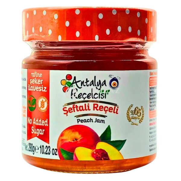 Antalya Reçelcisi No-Added-Sugar Peach Jam – 290 g