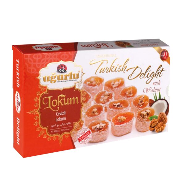 Uğurlu Cevizli Lokum / Walnut Turkish Delight – 350 g