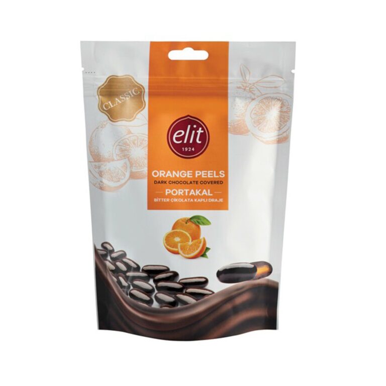 Elit Çikolata Kaplı Portakal Kabuğu / Chocolate Covered Orange Peels – 125 g