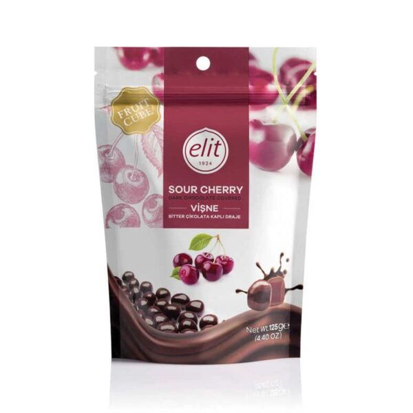 Elit Çikolata Kaplı Vişne / Chocolate Covered Sour Cherries – 125 g