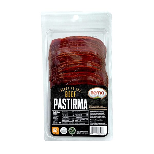 Nema Dilimlenmiş Dana Pastırma / Sliced Beef Pastirma – 4 oz