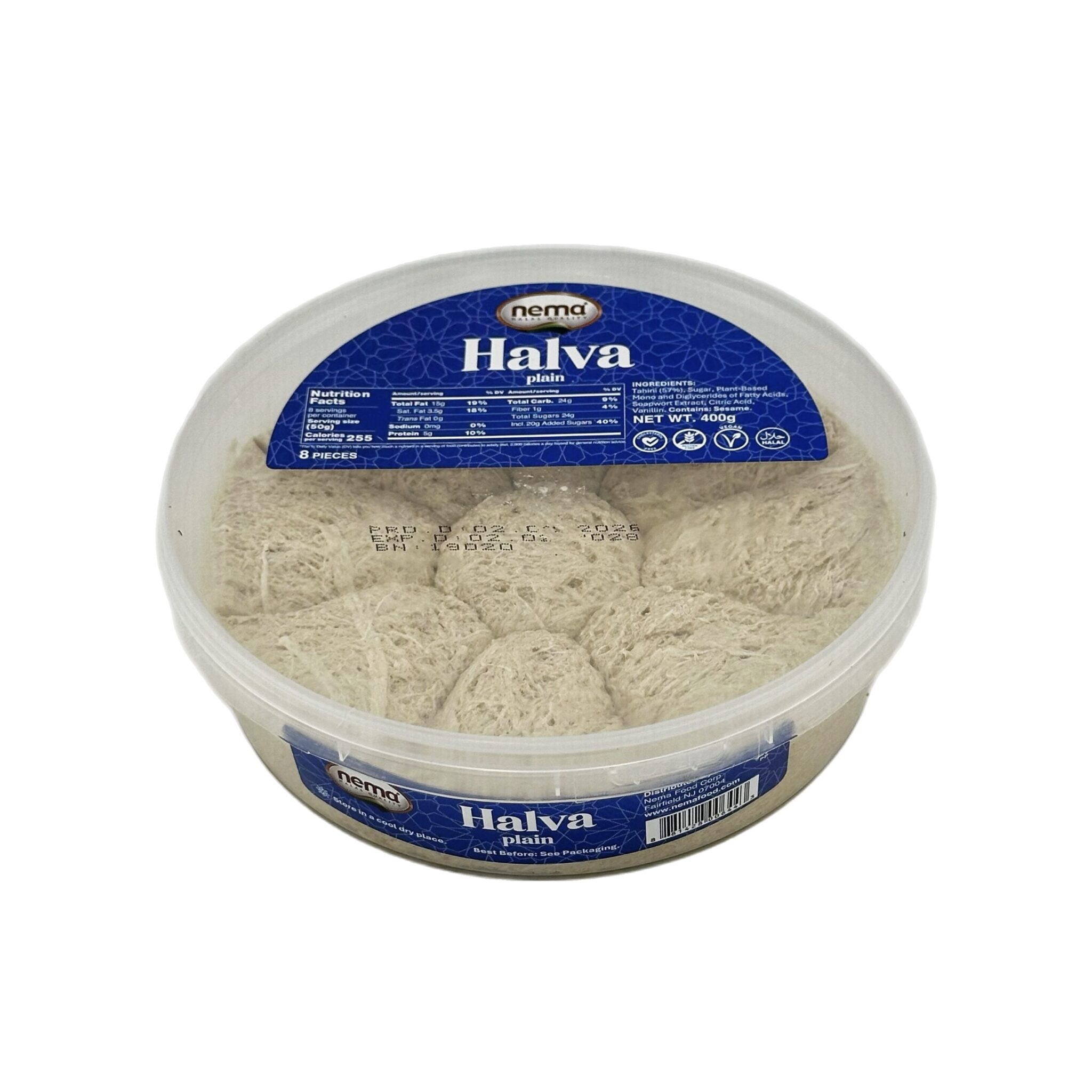 Nema Plain Tahini Halva – 400 g Nema Plain Tahini Halva – 400 g