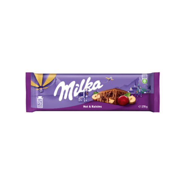 Milka Raisin & Nut Chocolate – 270 g