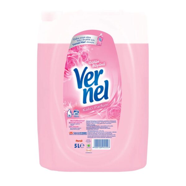 Vernel Gül Kokulu Çamaşır Yumuşatıcısı / Rose Fabric Softener – 5 l