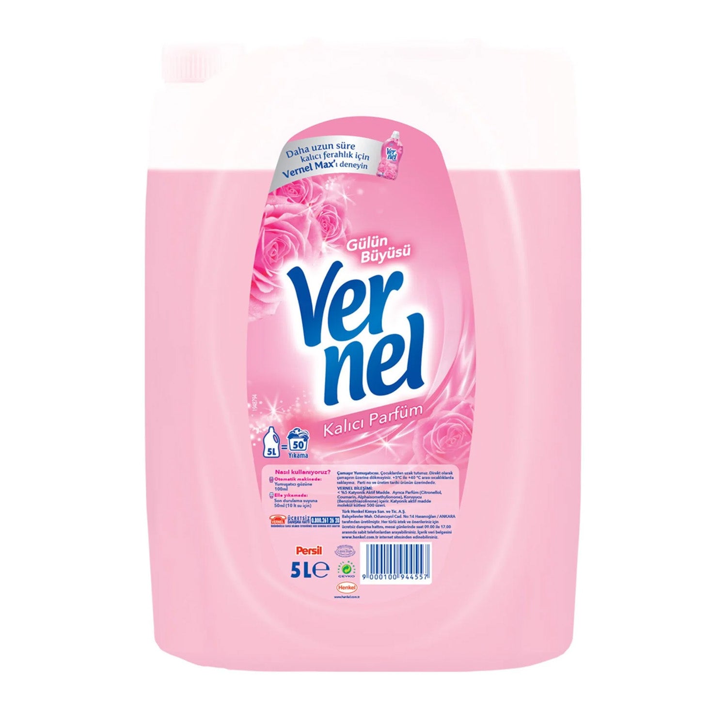 Vernel Gül Kokulu Çamaşır Yumuşatıcısı / Rose Fabric Softener – 5 l Vernel Gül Kokulu Çamaşır Yumuşatıcısı / Rose Fabric Softener – 5 l