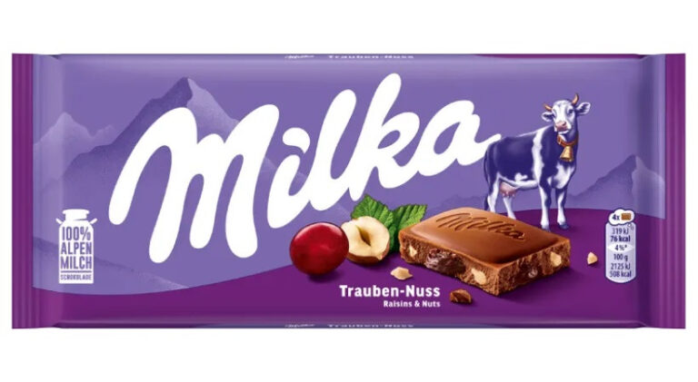 Milka Raisin & Hazelnut Milk Chocolate – 90 g