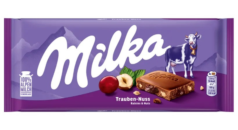 Milka Raisin & Hazelnut Milk Chocolate – 90 g Milka Raisin & Hazelnut Milk Chocolate – 90 g