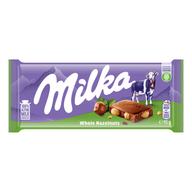 Milka Whole Hazelnut Milk Chocolate – 95 g