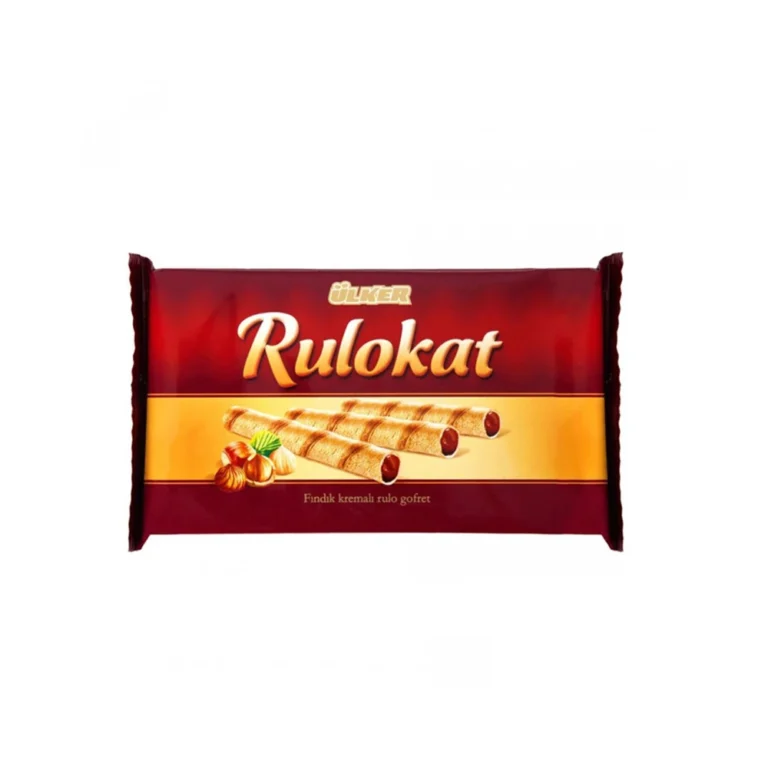 Ülker Rulokat Hazelnut Cream Rolled Wafers – 42 g