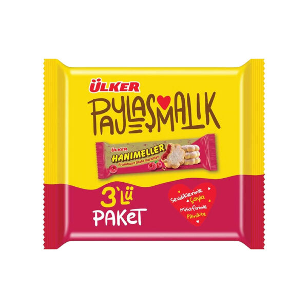 Ülker Hanımeller Raspberry Biscuits – 3 × 94.5 g (283.5 g)